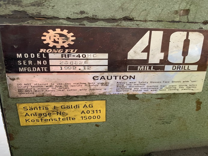 STÄNDERBOHRMASCHINE RF-40HC - Trükimasin: pilt 4 STÄNDERBOHRMASCHINE RF-40HC - Trükimasin: pilt 4