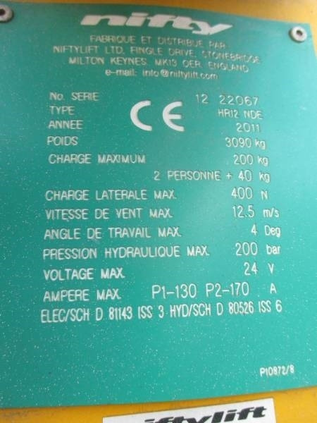 Liigendpoom Niftylift HR 12 N D E Bi-Energy: pilt 10