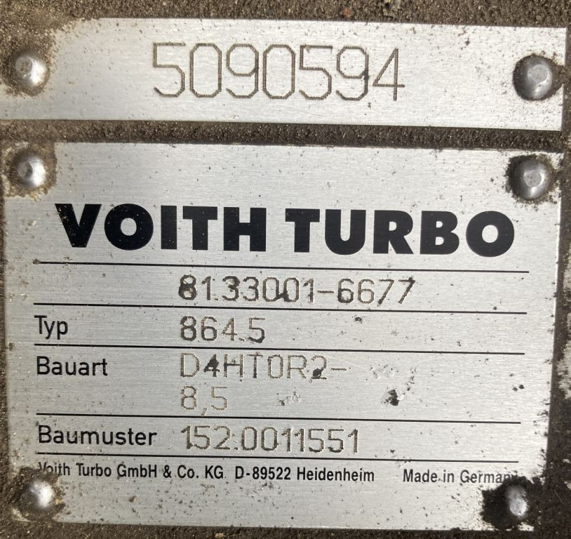 MAN Voith 864.5 D4HT0R2 -8.5E MAN Lions City 81.33001-6677 Getriebe Diwa - Jõuülekanne - Buss: pilt 2 MAN Voith 864.5 D4HT0R2 -8.5E MAN Lions City 81.33001-6677 Getriebe Diwa - Jõuülekanne - Buss: pilt 2