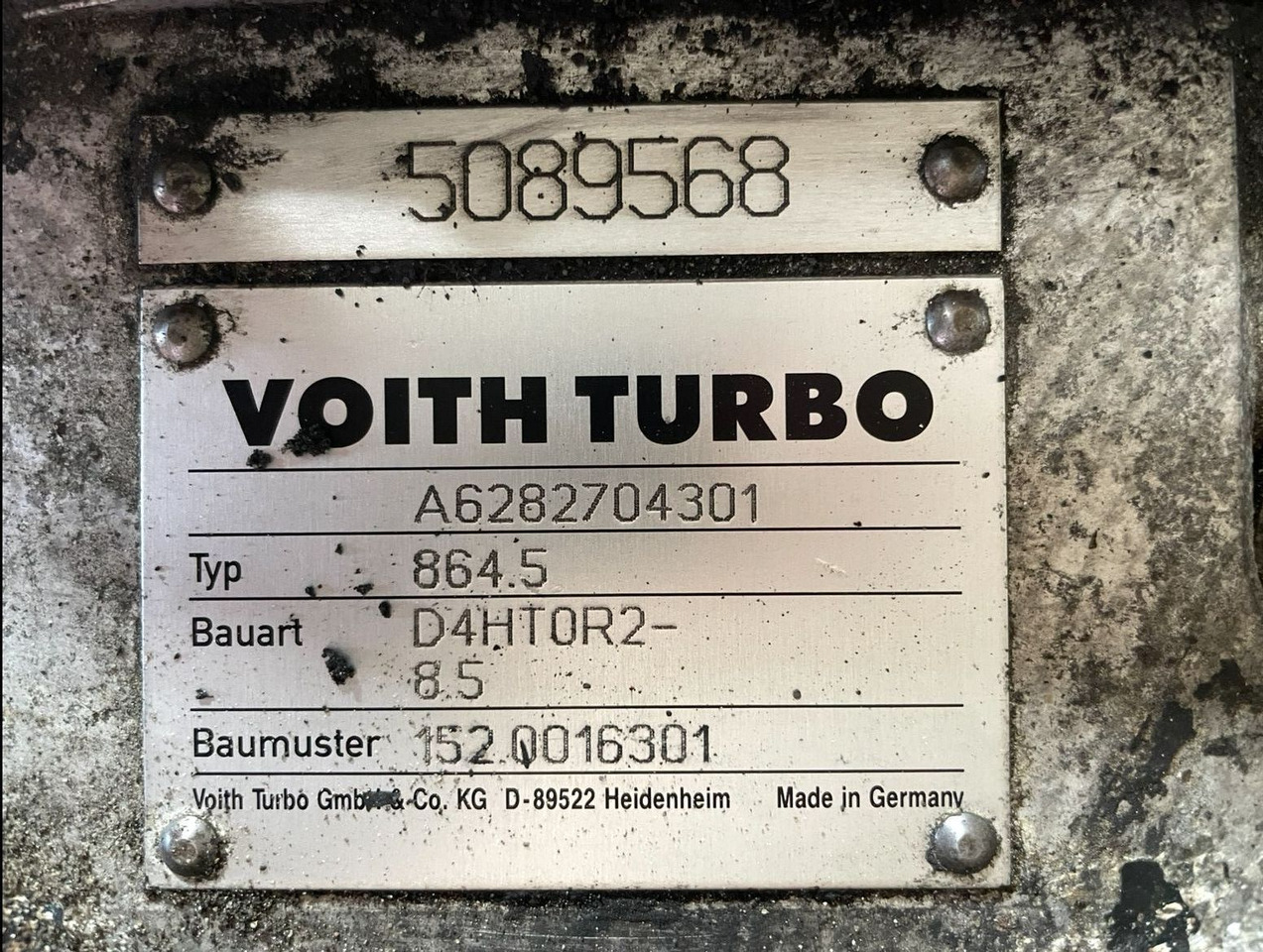 Voith Mercedes Citaro Voith Getriebe 864.5 D4HT0R2-8,5 A6282704301 152.0016301 5 - Käigukast ja varuosad - Buss: pilt 3 Voith Mercedes Citaro Voith Getriebe 864.5 D4HT0R2-8,5 A6282704301 152.0016301 5 - Käigukast ja varuosad - Buss: pilt 3