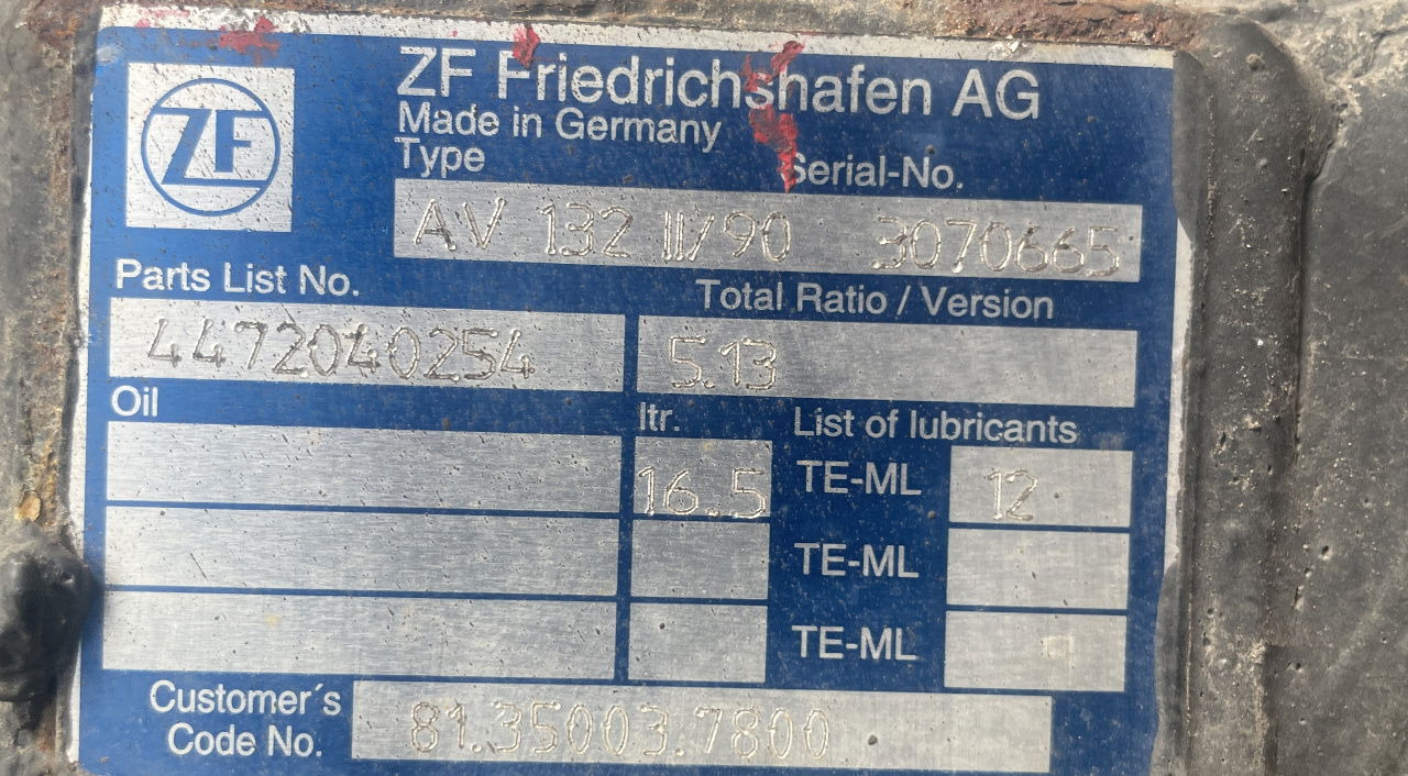ZF Hinterachse Axis ZF AV132 II /90 5,13 4472040254 MAN Lions City - Tagatelg - Buss: pilt 4 ZF Hinterachse Axis ZF AV132 II /90 5,13 4472040254 MAN Lions City - Tagatelg - Buss: pilt 4