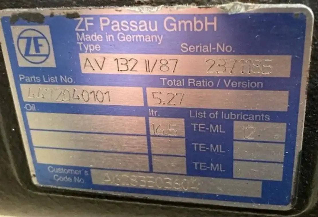 ZF Hinterachse ZF AV 132 II/87 4472040101 5,27 Citaro C2 A6283503604 - Tagatelg - Buss: pilt 3 ZF Hinterachse ZF AV 132 II/87 4472040101 5,27 Citaro C2 A6283503604 - Tagatelg - Buss: pilt 3
