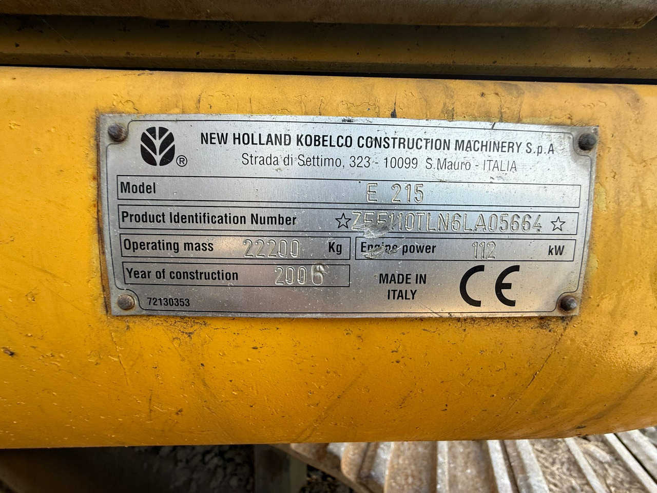 NEW HOLLAND E 215 EXCAVATOR - Lintekskavaator: pilt 5 NEW HOLLAND E 215 EXCAVATOR - Lintekskavaator: pilt 5