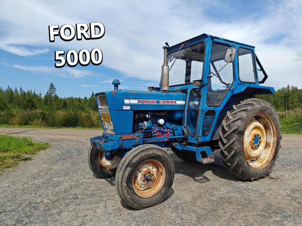 FORD 5000 traktori alkuperäiskuntoinen, Hara hytillä ja paljon hydrauliikkaa, katso video! - Traktor: pilt 1 FORD 5000 traktori alkuperäiskuntoinen, Hara hytillä ja paljon hydrauliikkaa, katso video! - Traktor: pilt 1
