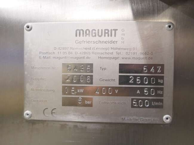 Magurit 3D cutting line for frozen products Unicut 547 - Toidumasin: pilt 5 Magurit 3D cutting line for frozen products Unicut 547 - Toidumasin: pilt 5
