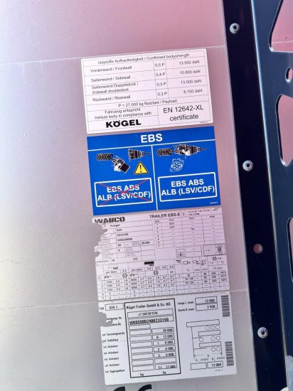 Kögel SN 24-1 - Tentpoolhaagis: pilt 3 Kögel SN 24-1 - Tentpoolhaagis: pilt 3
