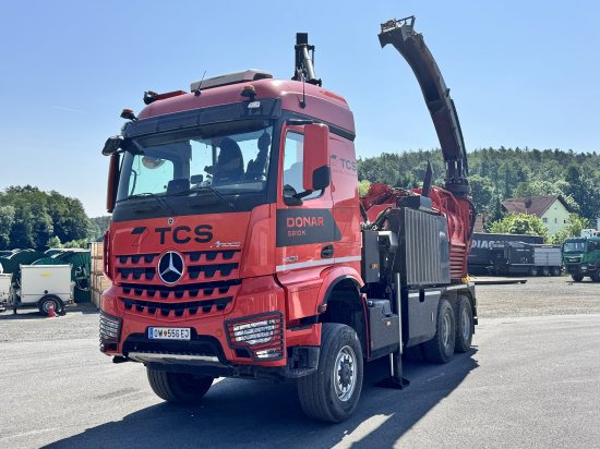 Puiduhakkurid, Veoauto Mercedes-Benz ACTROS 6x4 DONAR 5810K ? Hack-LKW / Mobilhacker | TCS Umwelttechnik: pilt 1