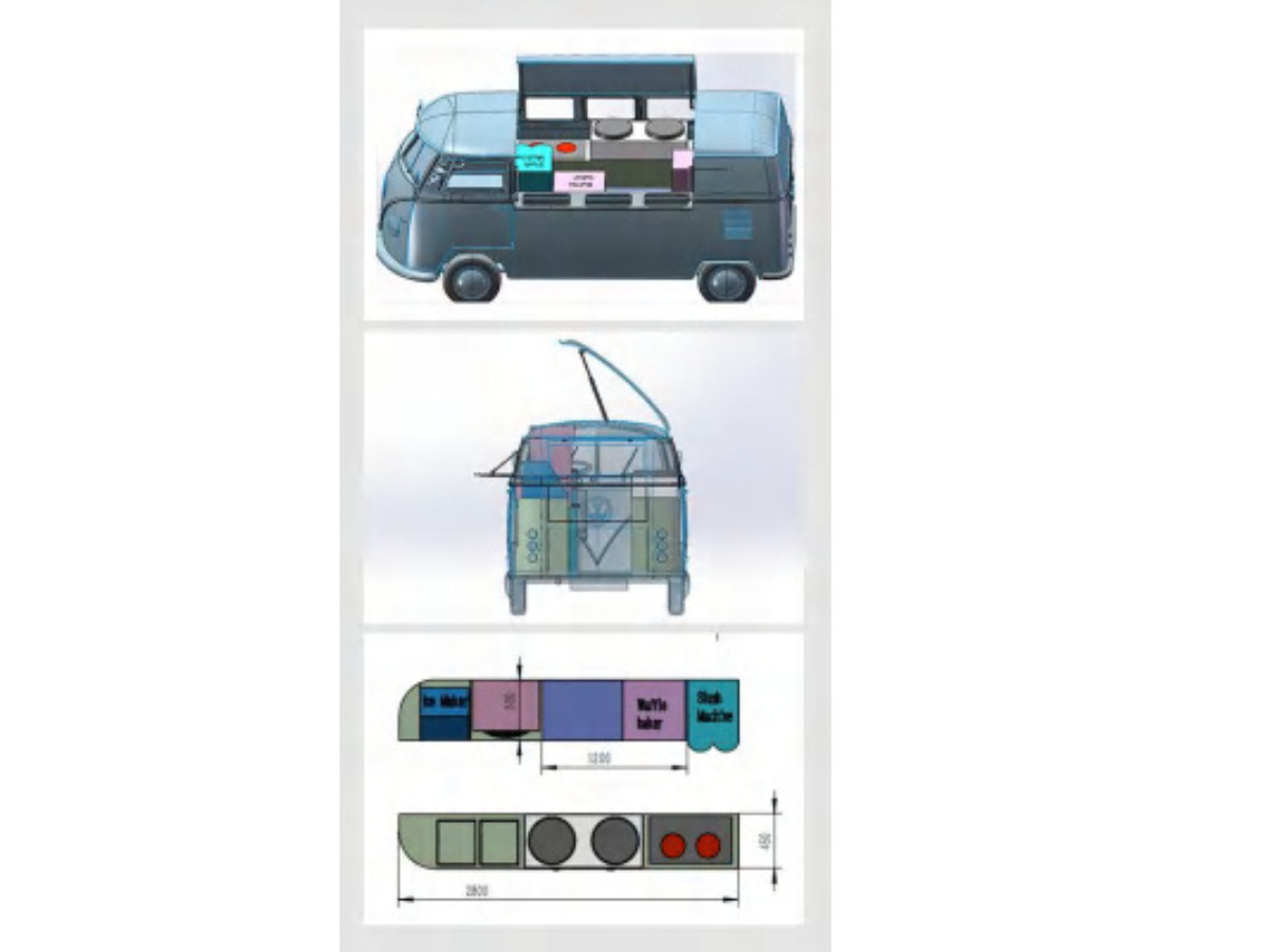 Uus Toitlustus haagis Deli Star Trailer Retro Minivan FR 4300 Electric: pilt 7