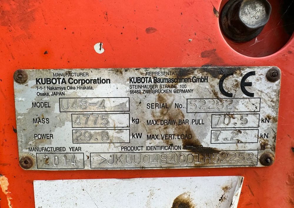 Kubota U48-4 - Lintekskavaator: pilt 5 Kubota U48-4 - Lintekskavaator: pilt 5