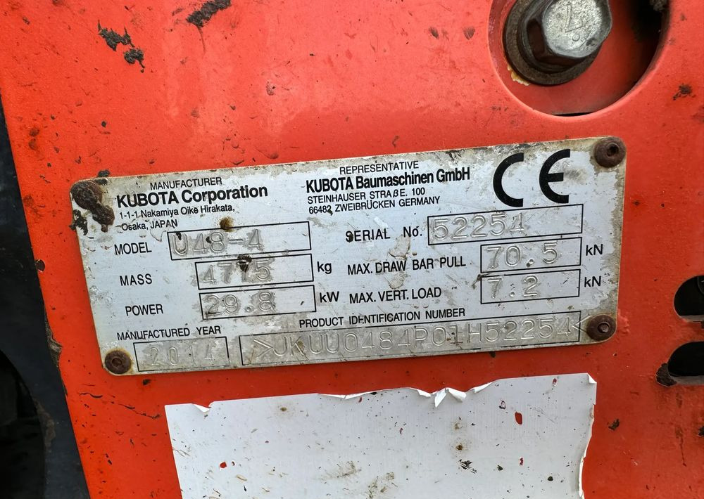 Kubota U48-4 - Lintekskavaator: pilt 5 Kubota U48-4 - Lintekskavaator: pilt 5