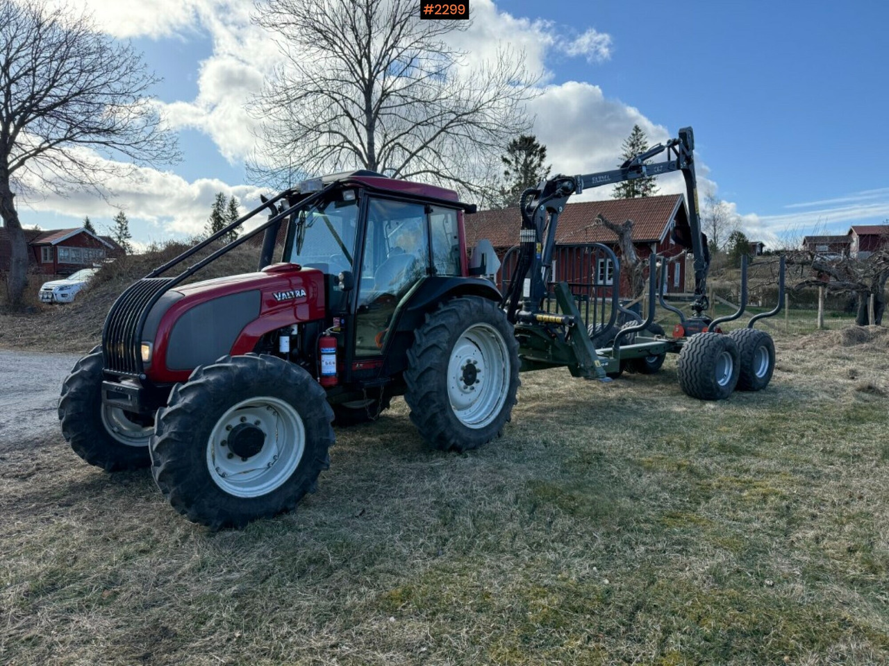 Forestry equipped Valtra A75, Farma T10F Forestry trailer with crane (Video) - Metsatraktor: pilt 1 Forestry equipped Valtra A75, Farma T10F Forestry trailer with crane (Video) - Metsatraktor: pilt 1