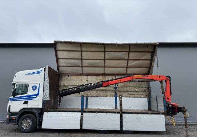 ScaniaScania 144G 6x2 - Kasti veoauto, Kraanaga veoauto: pilt 1 ScaniaScania 144G 6x2 - Kasti veoauto, Kraanaga veoauto: pilt 1