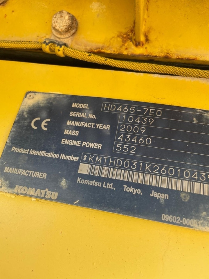 Komatsu HD 465-7 E0 - Kastiga kallur/ Kiviveoauto: pilt 2 Komatsu HD 465-7 E0 - Kastiga kallur/ Kiviveoauto: pilt 2