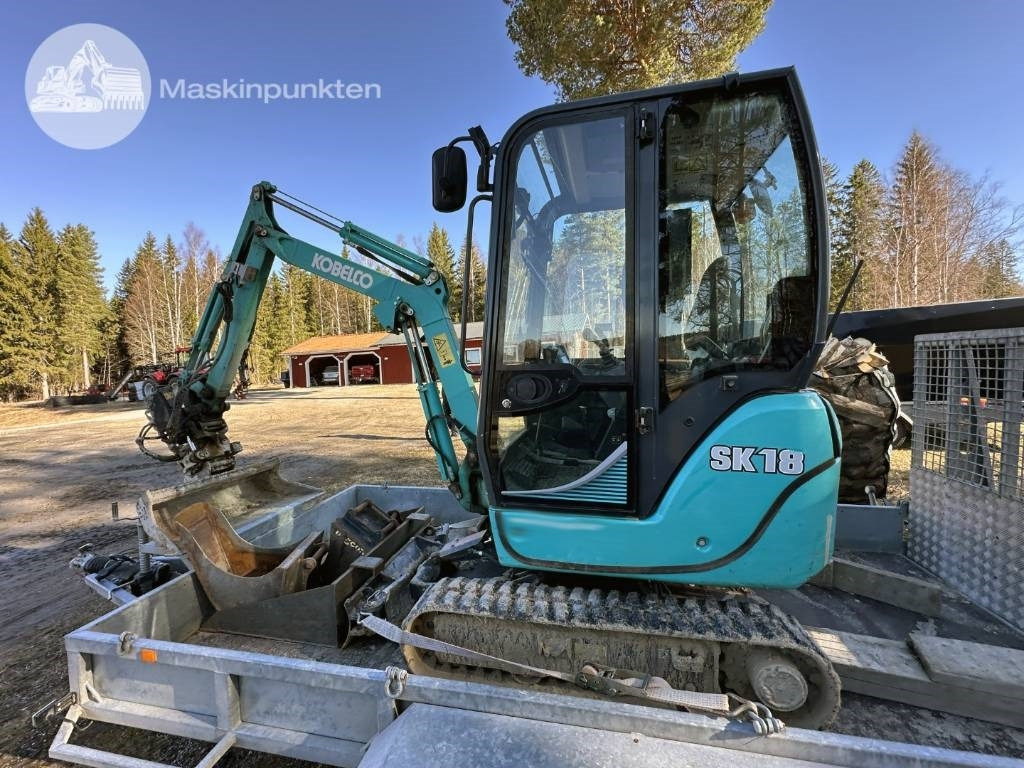 Kobelco SK 18 Med vagn! - Miniekskavaator: pilt 1 Kobelco SK 18 Med vagn! - Miniekskavaator: pilt 1