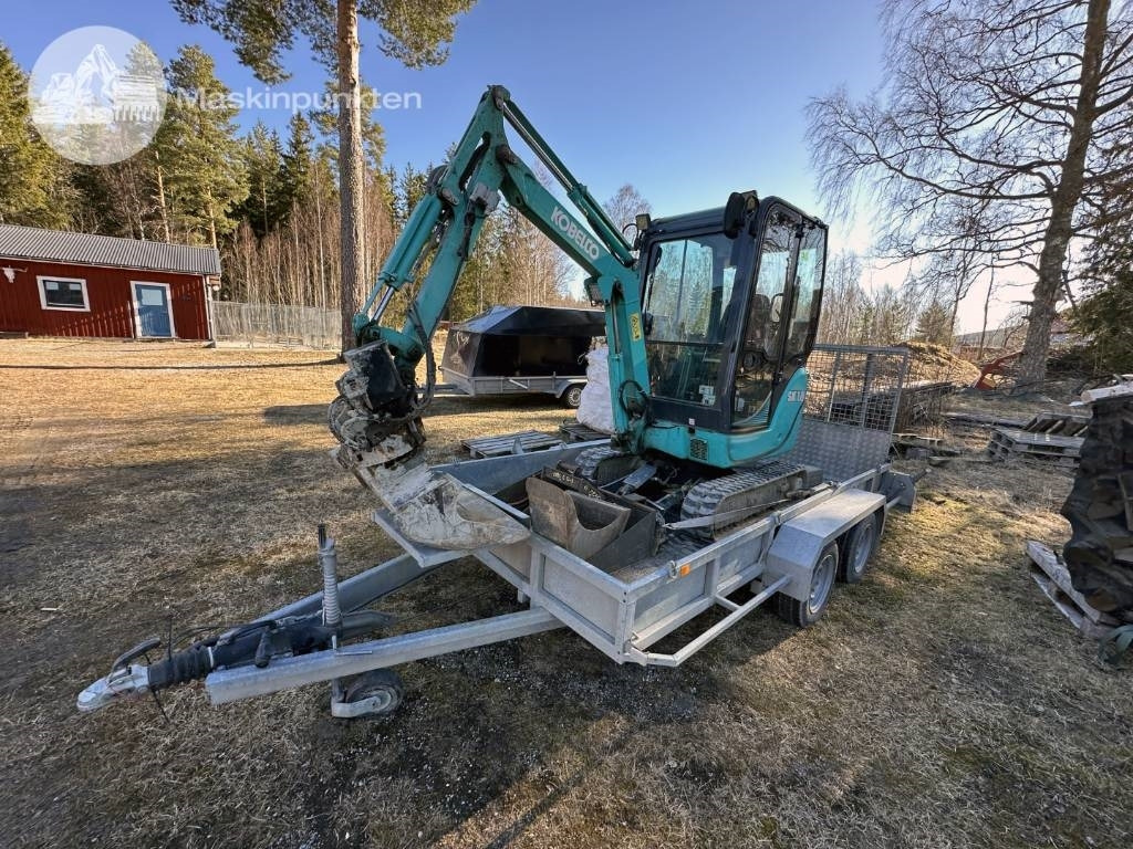 Kobelco SK 18 Med vagn! - Miniekskavaator: pilt 1 Kobelco SK 18 Med vagn! - Miniekskavaator: pilt 1