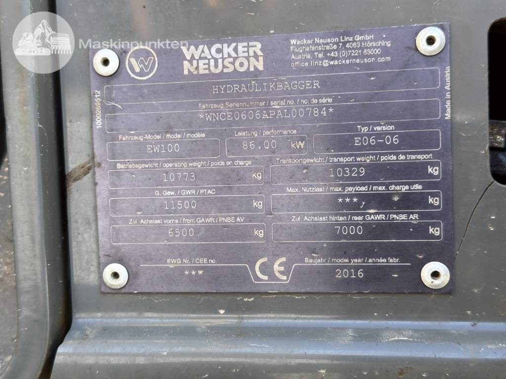 Ratastel ekskavaator Wacker Neuson EW 100: pilt 12