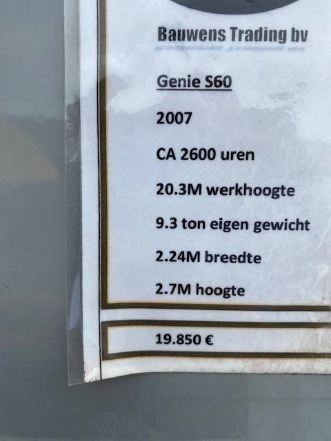 Genie S 60 - Teleskooppoom: pilt 5 Genie S 60 - Teleskooppoom: pilt 5