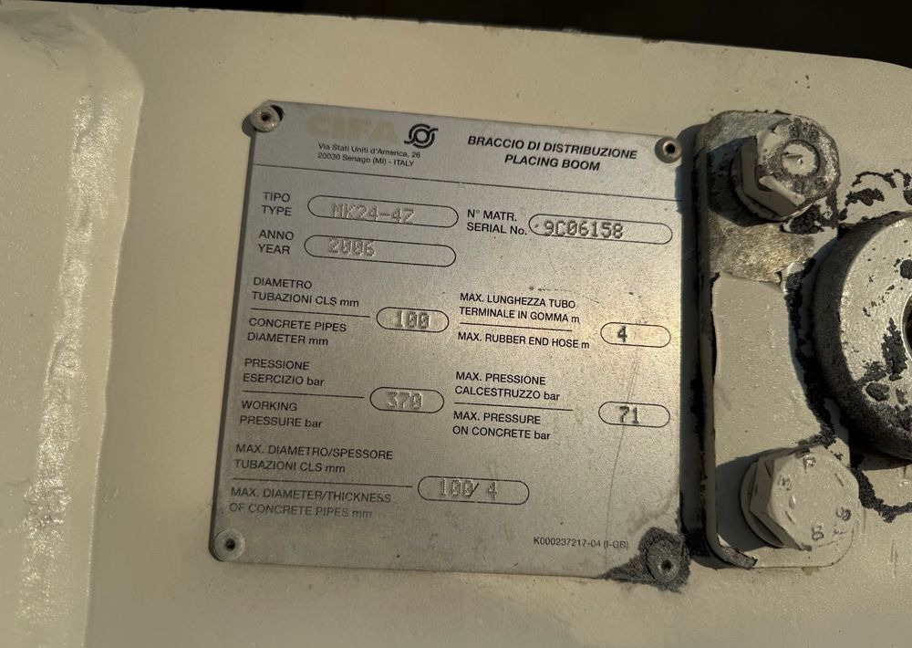 Pumi Mercedes-Benz ACTROS 3241 8X4 CIFA24 7m3: pilt 19