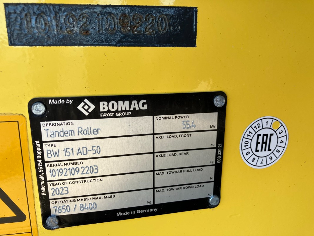 BOMAG DE BW 151 AD-50 Stage IIIa/Tier 4i - Teerull: pilt 2 BOMAG DE BW 151 AD-50 Stage IIIa/Tier 4i - Teerull: pilt 2
