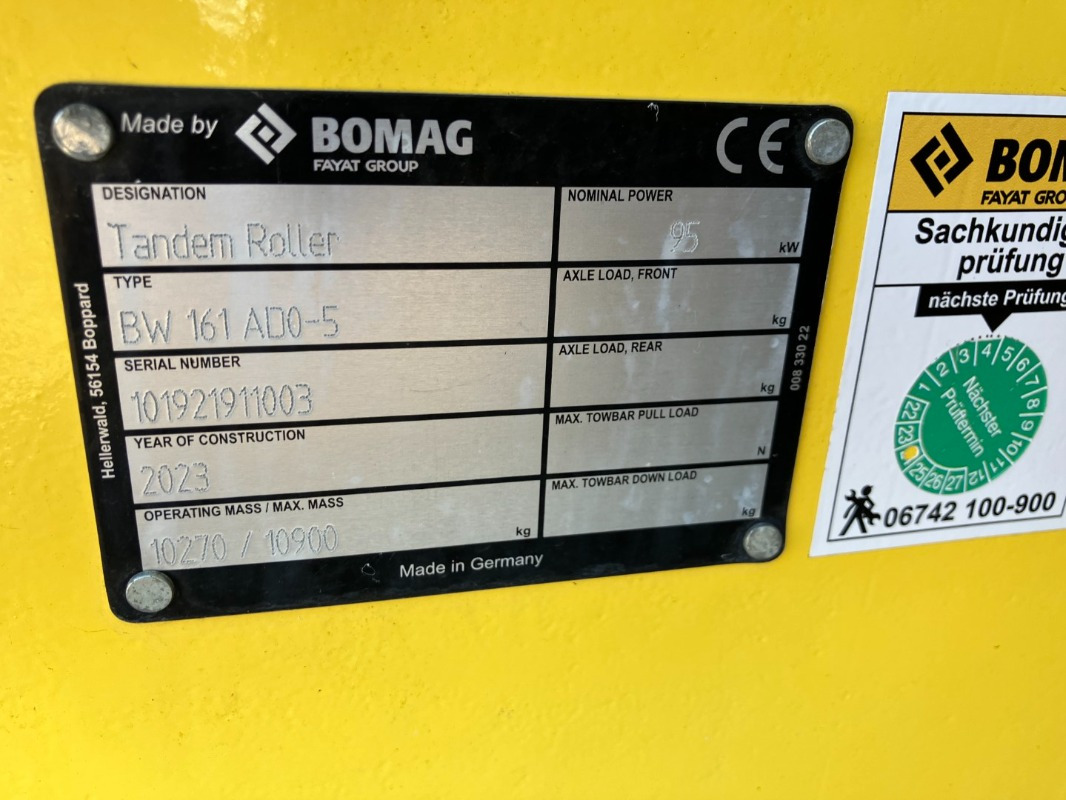 BOMAG DE BW 161 ADO-5 STage V/Tier 4f - Teerull: pilt 2 BOMAG DE BW 161 ADO-5 STage V/Tier 4f - Teerull: pilt 2