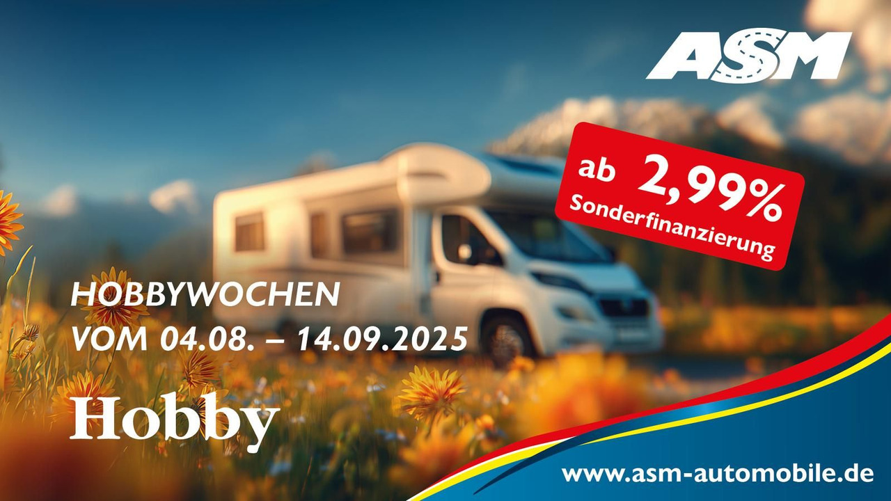 Hobby Optima V65 GE Ontour*AHK*NAVI*MARKISE*SOFORT* - Poolintegreeritud matkaauto: pilt 1 Hobby Optima V65 GE Ontour*AHK*NAVI*MARKISE*SOFORT* - Poolintegreeritud matkaauto: pilt 1