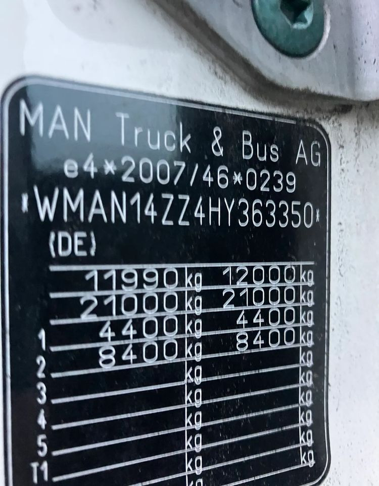 MAN MAN TGM 12.250 sypialka euro6 Rama do zabudowy - Kabiinišassiiga veoauto: pilt 3 MAN MAN TGM 12.250 sypialka euro6 Rama do zabudowy - Kabiinišassiiga veoauto: pilt 3