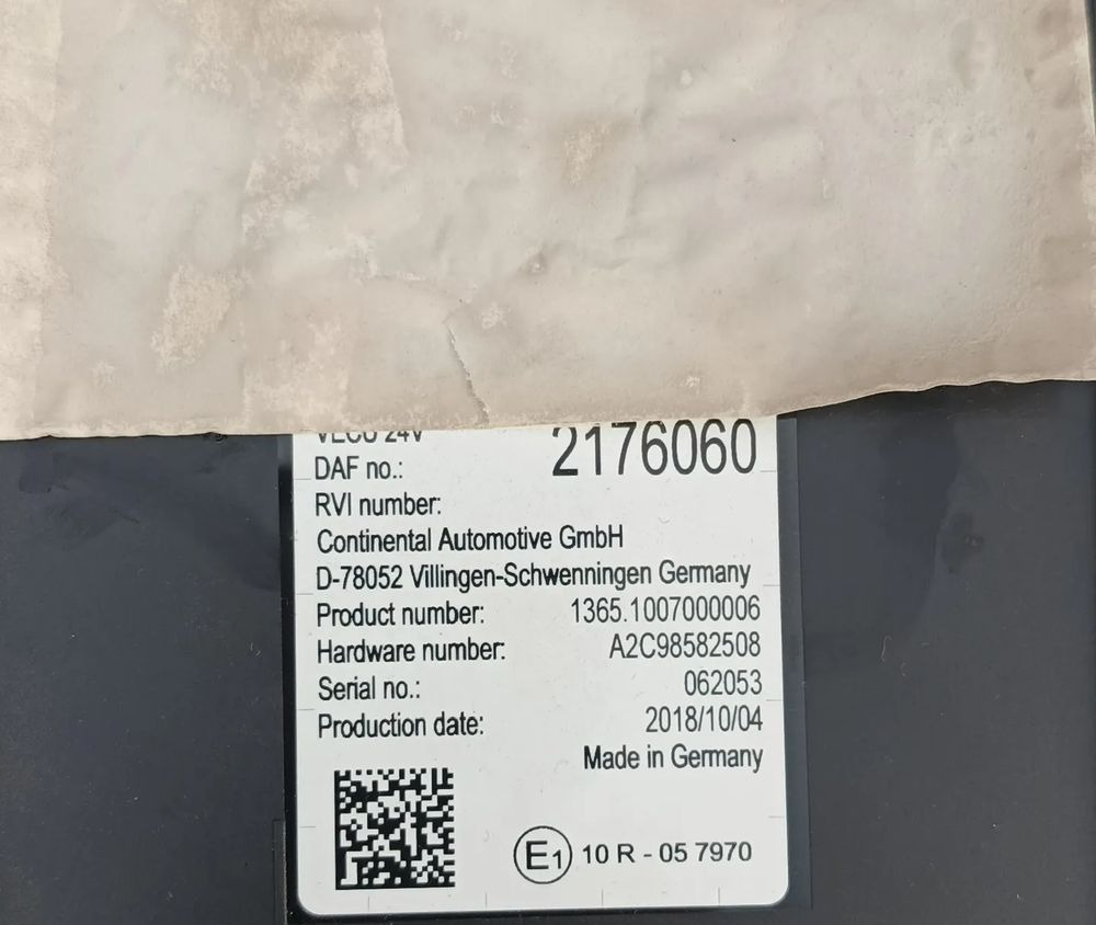 DAF XF 106 EURO 6 MX13 KOMPUTER MODUŁ STEROWNIK VECU 2176060 - Elektrisüsteem: pilt 2 DAF XF 106 EURO 6 MX13 KOMPUTER MODUŁ STEROWNIK VECU 2176060 - Elektrisüsteem: pilt 2