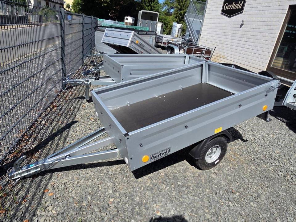 Böckmann, TPV-PKW Anhänger, 650 kg, ungebremst, Hochlader, - Ehitustehnika haagis: pilt 1 Böckmann, TPV-PKW Anhänger, 650 kg, ungebremst, Hochlader, - Ehitustehnika haagis: pilt 1