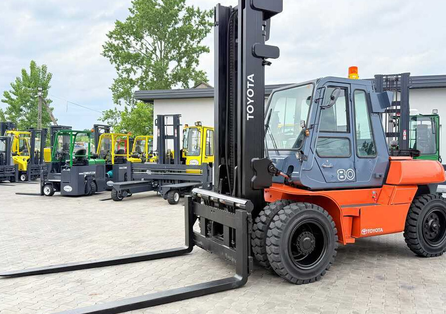 Toyota 60-5FD80 / DIESEL / DUPLEX - 4500MM / NEW TYRES / HEATED CABIN / 8 TON / UDT / EXCELLENT CONDITION - Diiseltõstuk: pilt 1 Toyota 60-5FD80 / DIESEL / DUPLEX - 4500MM / NEW TYRES / HEATED CABIN / 8 TON / UDT / EXCELLENT CONDITION - Diiseltõstuk: pilt 1