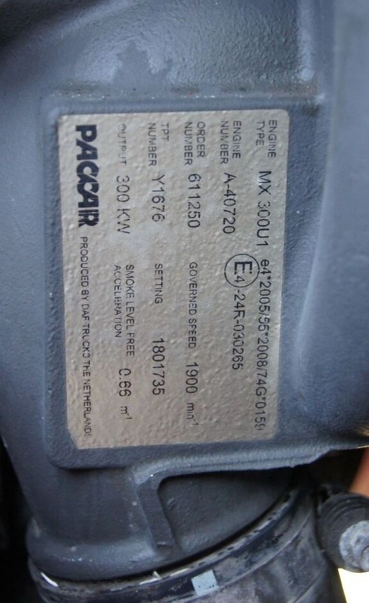 Mootor - Veoauto DAF Paccar MX-300 S1 DAF XF 105, CF 85: pilt 6