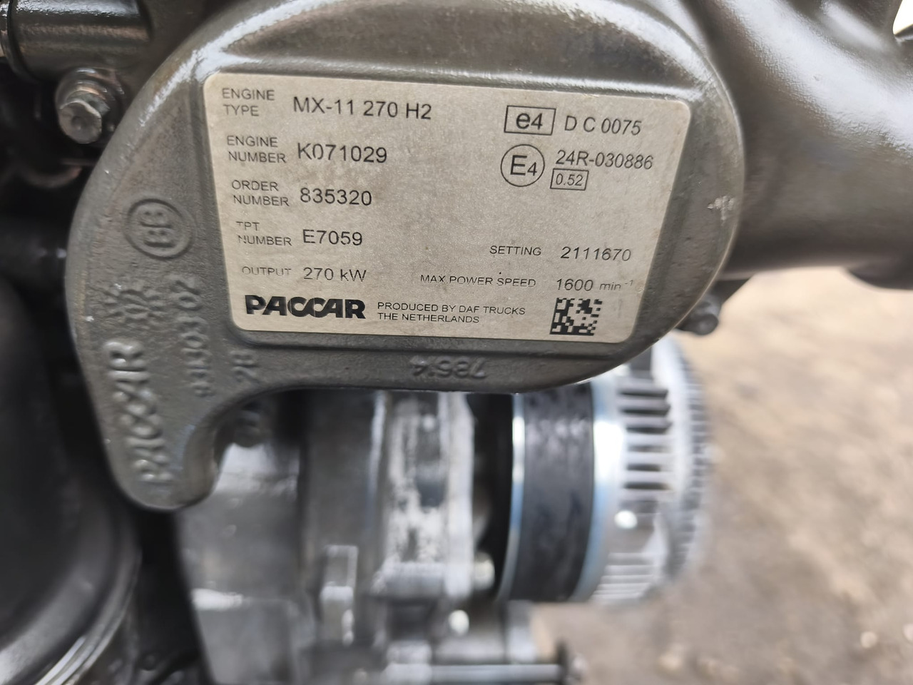 DAF Paccar MX-11 270 H2 DAF CF - Mootor - Veoauto: pilt 3 DAF Paccar MX-11 270 H2 DAF CF - Mootor - Veoauto: pilt 3