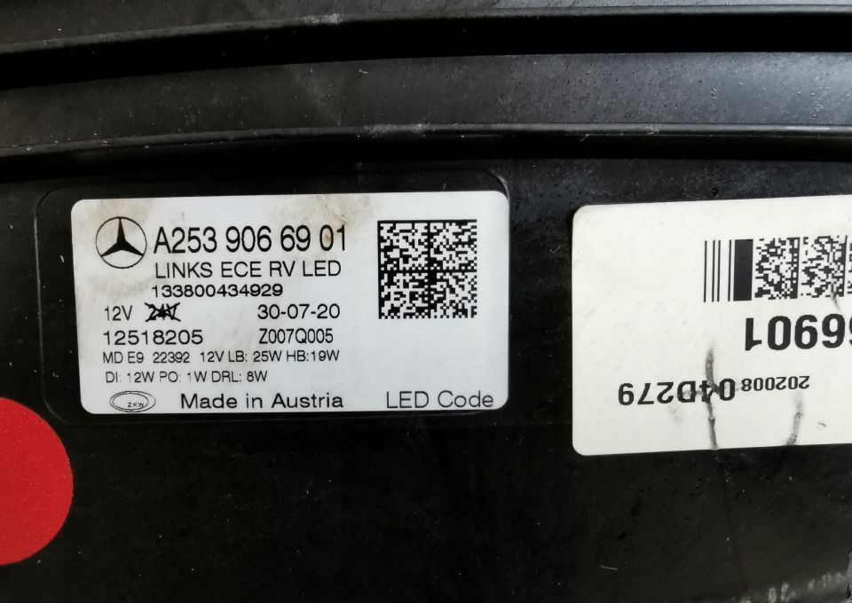 LAMPA MERCEDES GLC A253 906901 LIFT LEWA - Esituled: pilt 4 LAMPA MERCEDES GLC A253 906901 LIFT LEWA - Esituled: pilt 4