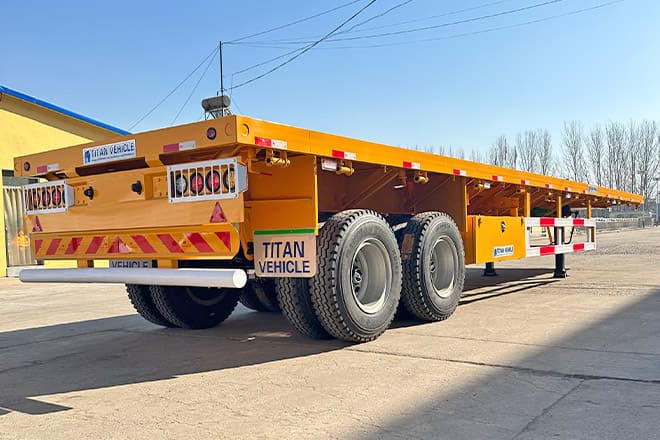 TITAN 2 Axle 40 Ft Flatbed Trailer for Sale in Uganda - Platvorm/ Madelpoolhaagis: pilt 3 TITAN 2 Axle 40 Ft Flatbed Trailer for Sale in Uganda - Platvorm/ Madelpoolhaagis: pilt 3