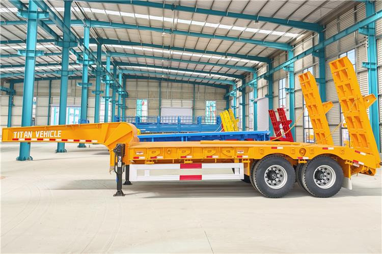 TITAN 2 Axle Low Loader Truck Trailer for Sale In Uganda - Madal platvormpoolhaagis: pilt 2 TITAN 2 Axle Low Loader Truck Trailer for Sale In Uganda - Madal platvormpoolhaagis: pilt 2