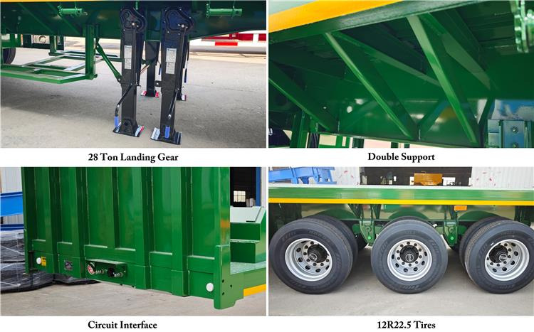TITAN 2025 New 3 Axle Flatbed Trailer for Sale In Guyana - Šassii poolhaagis: pilt 4 TITAN 2025 New 3 Axle Flatbed Trailer for Sale In Guyana - Šassii poolhaagis: pilt 4