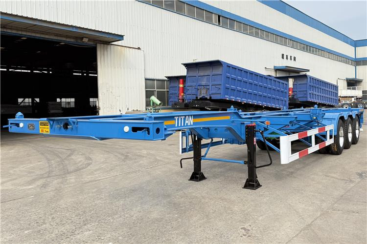 TITAN 3 Axle 40 foot Container Trailer for Sale In Senegal - Šassii poolhaagis: pilt 1 TITAN 3 Axle 40 foot Container Trailer for Sale In Senegal - Šassii poolhaagis: pilt 1