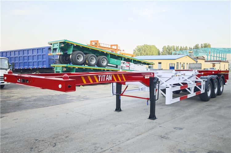 TITAN 3 Axle 40ft Container Chassis Trailer for Sale In Guam - Šassii poolhaagis: pilt 1 TITAN 3 Axle 40ft Container Chassis Trailer for Sale In Guam - Šassii poolhaagis: pilt 1