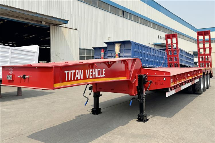 TITAN 3 Axle 60 Ton Truck Lowbed Trailer for Sale In Kenya - Madal platvormpoolhaagis: pilt 2 TITAN 3 Axle 60 Ton Truck Lowbed Trailer for Sale In Kenya - Madal platvormpoolhaagis: pilt 2