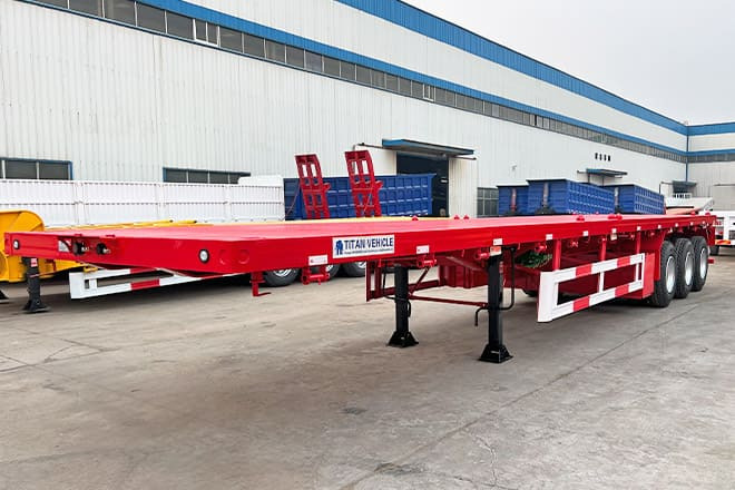 TITAN 3 Axle Flatbed Trailer for Sale in Senegal - Platvorm/ Madelpoolhaagis: pilt 4 TITAN 3 Axle Flatbed Trailer for Sale in Senegal - Platvorm/ Madelpoolhaagis: pilt 4