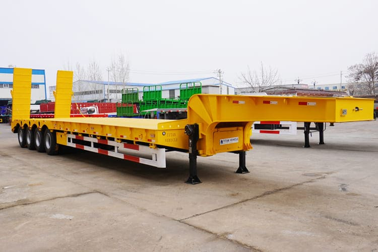 TITAN 4 Axle Lowbed Trailer Truck for Sale in Zambia - Madal platvormpoolhaagis: pilt 2 TITAN 4 Axle Lowbed Trailer Truck for Sale in Zambia - Madal platvormpoolhaagis: pilt 2