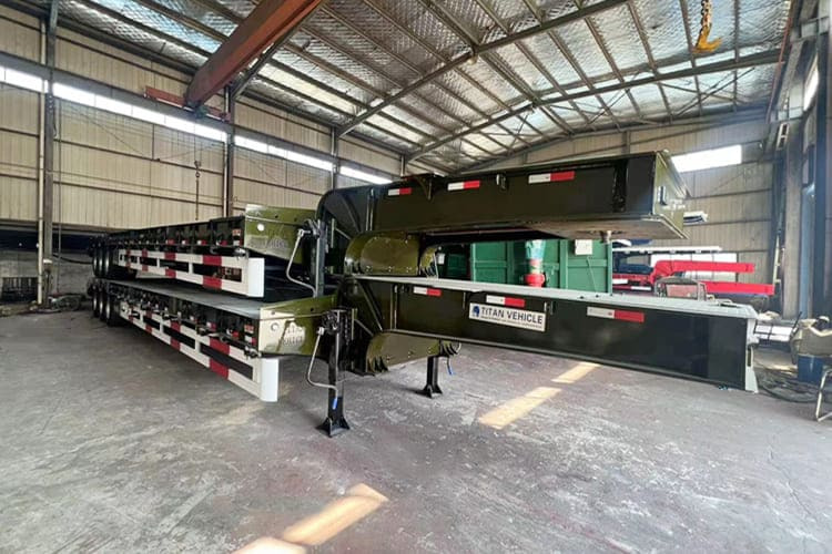 TITAN Low Bed Trailer Truck for Sale in Zambia - Madal platvormpoolhaagis: pilt 5 TITAN Low Bed Trailer Truck for Sale in Zambia - Madal platvormpoolhaagis: pilt 5