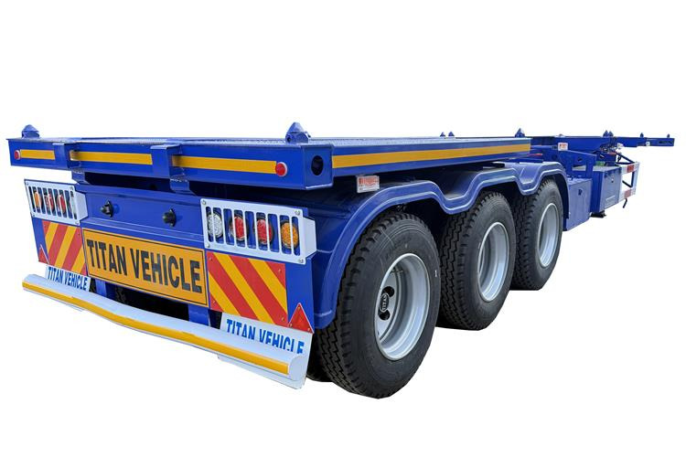 TITAN Sales Promotion 40 feet Container Trailer for Sale In Mexico - Šassii poolhaagis: pilt 4 TITAN Sales Promotion 40 feet Container Trailer for Sale In Mexico - Šassii poolhaagis: pilt 4
