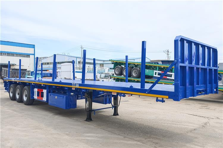 TITAN Tri Axle 40 foot Semi Truck Flatbed Trailer In Sierra Leone - Šassii poolhaagis: pilt 2 TITAN Tri Axle 40 foot Semi Truck Flatbed Trailer In Sierra Leone - Šassii poolhaagis: pilt 2