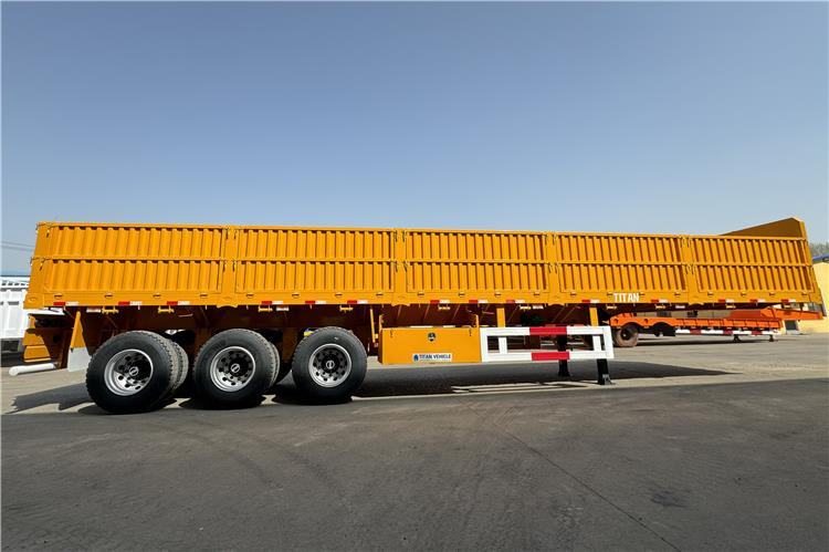 TITAN Tri Axle Side Wall Semi Trailer with 60 Ton Capcaity for Sale In Senegal - Platvorm/ Madelpoolhaagis: pilt 5 TITAN Tri Axle Side Wall Semi Trailer with 60 Ton Capcaity for Sale In Senegal - Platvorm/ Madelpoolhaagis: pilt 5