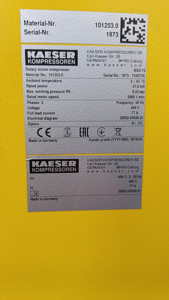 KAESER BSD 75 - Õhukompressor: pilt 5 KAESER BSD 75 - Õhukompressor: pilt 5