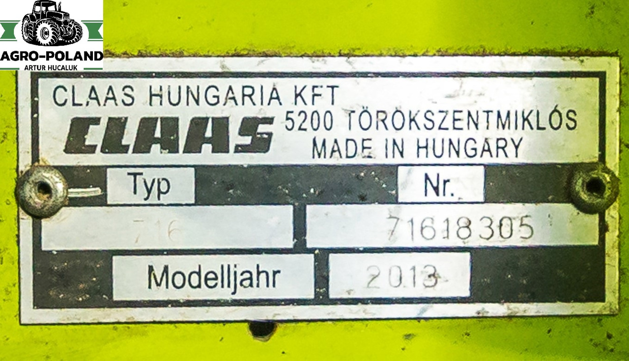 CLAAS VARIO 750 (NOWY MODEL)- 2013 ROK + WÓZEK + KOSY BOCZNE - Kombaini päis: pilt 5 CLAAS VARIO 750 (NOWY MODEL)- 2013 ROK + WÓZEK + KOSY BOCZNE - Kombaini päis: pilt 5