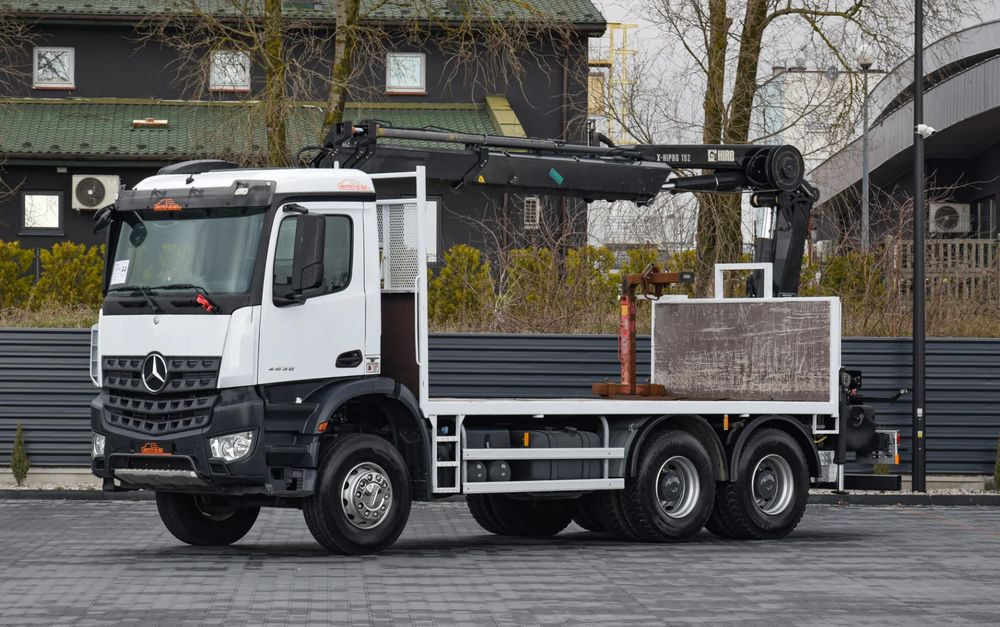 Mercedes-Benz AROCS 2636 / 6x4 / HIAB X-HIPRO 192 E-3 / WYSUW x3 / ROTATOR / STEROWANIE RADIOWE / UDT / PODPORY HYDRAULICZNE / AUTOMAT / KAMERA COFANIA / NISKI PRZEBIEG / SPROWADZONY - Madelveok/ Platvormveok, Kraanaga veoauto: pilt 1 Mercedes-Benz AROCS 2636 / 6x4 / HIAB X-HIPRO 192 E-3 / WYSUW x3 / ROTATOR / STEROWANIE RADIOWE / UDT / PODPORY HYDRAULICZNE / AUTOMAT / KAMERA COFANIA / NISKI PRZEBIEG / SPROWADZONY - Madelveok/ Platvormveok, Kraanaga veoauto: pilt 1