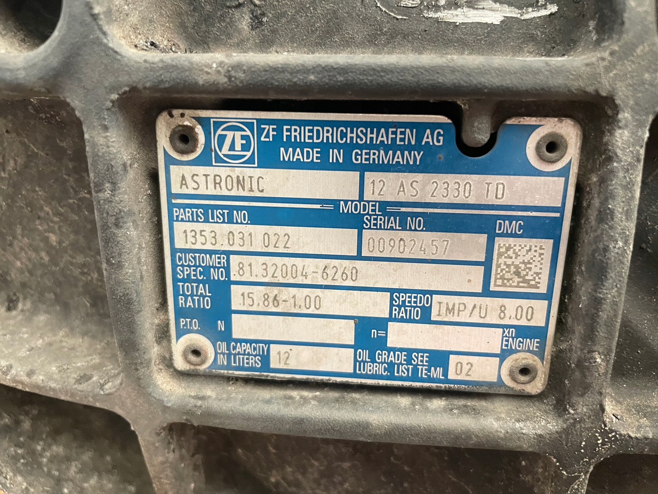 SKRZYNIA BIEGÓW MAN TGS TGX EURO 6 12AS2330TD - Käigukast - Veoauto: pilt 5 SKRZYNIA BIEGÓW MAN TGS TGX EURO 6 12AS2330TD - Käigukast - Veoauto: pilt 5