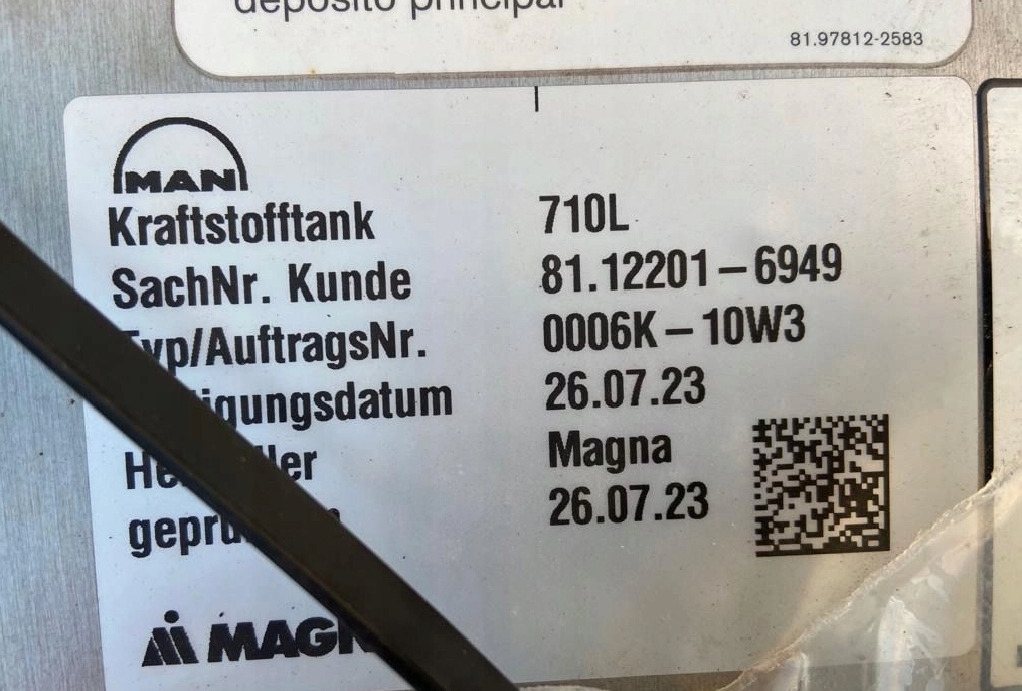 ZBIORNIK PALIWA MAN TGX TGS 710 L 81122016949 - Kütusepaak - Veoauto: pilt 4 ZBIORNIK PALIWA MAN TGX TGS 710 L 81122016949 - Kütusepaak - Veoauto: pilt 4