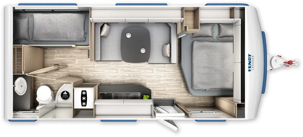 Wohnwagen Fendt Apero Activ 560 SKM neues Modell - Haagissuvila: pilt 2 Wohnwagen Fendt Apero Activ 560 SKM neues Modell - Haagissuvila: pilt 2